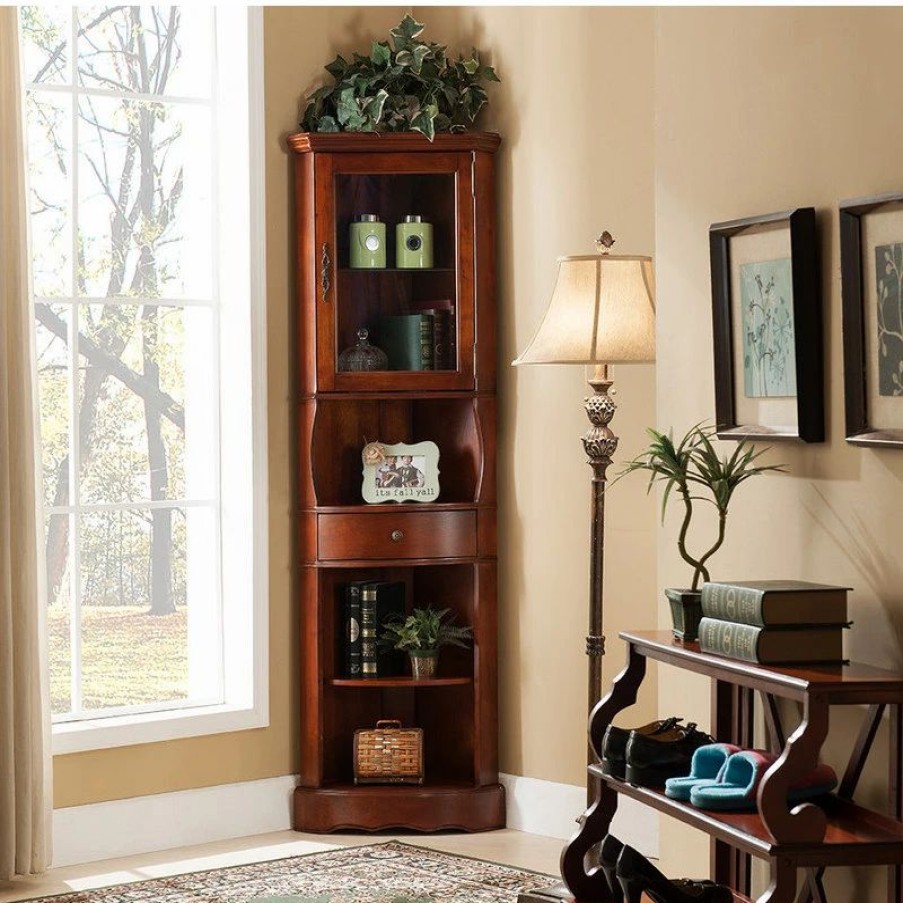 China Cabinets & Hutches * | All Things Cedar Inc. Corner Curio Cabinet