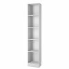 Shelving * | Tvilum Element Tall Narrow 5 Shelf Bookcase In White