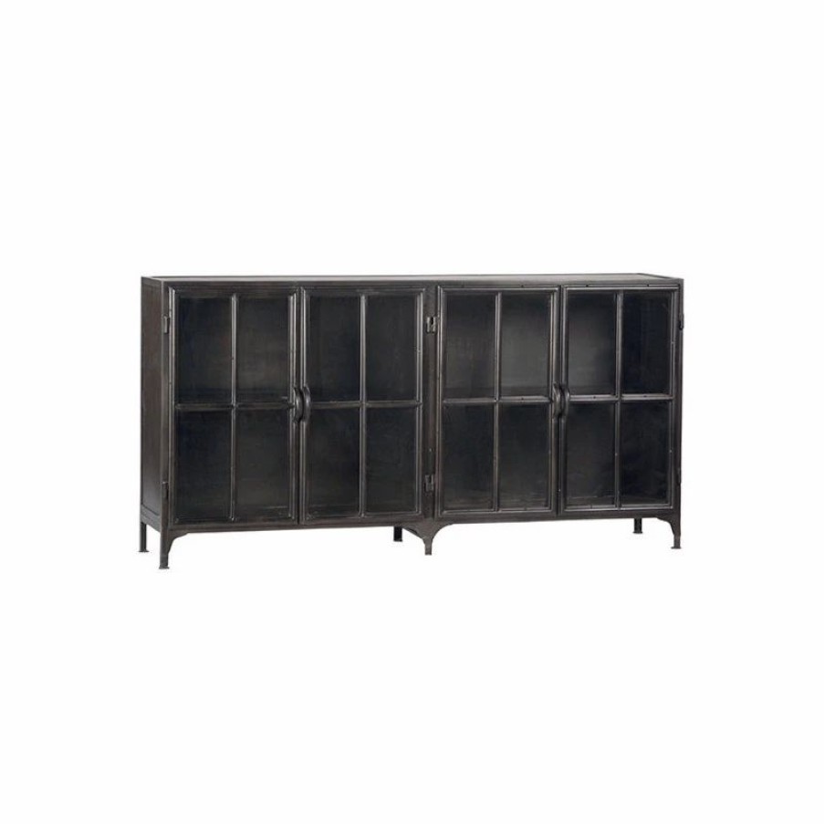 Buffets & Sideboards * | Terra Nova Designs York Black Metal Sideboard Cabinet