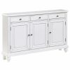 Buffets & Sideboards * | Coast To Coast Imports, Llc Dove White Rub 3 Door 3 Drawer Credenza