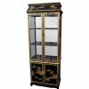 China Cabinets & Hutches * | Oriental Furniture Ming Pagoda Top Curio Cabinet With Hand Painted Oriental Landscape