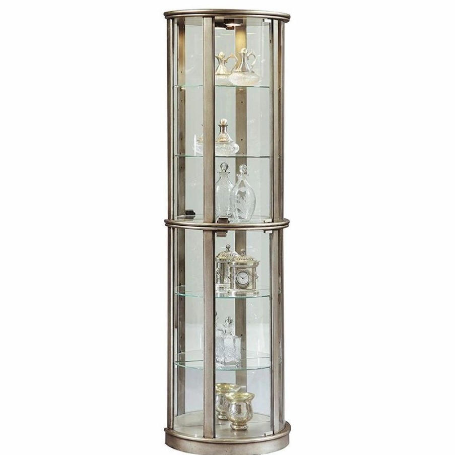 China Cabinets & Hutches * | Emma Mason Signature Glass Door Curio In Platinum