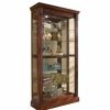 China Cabinets & Hutches * | Accentrics Home By Pulaski Furniture Lighted Sliding Door 5 Shelf Curio Cabinet In Cherry Brown By Pulaski Furniture