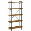 Shelving * | Walker Edison 68 Urban Pipe Bookshelf, Barnwood