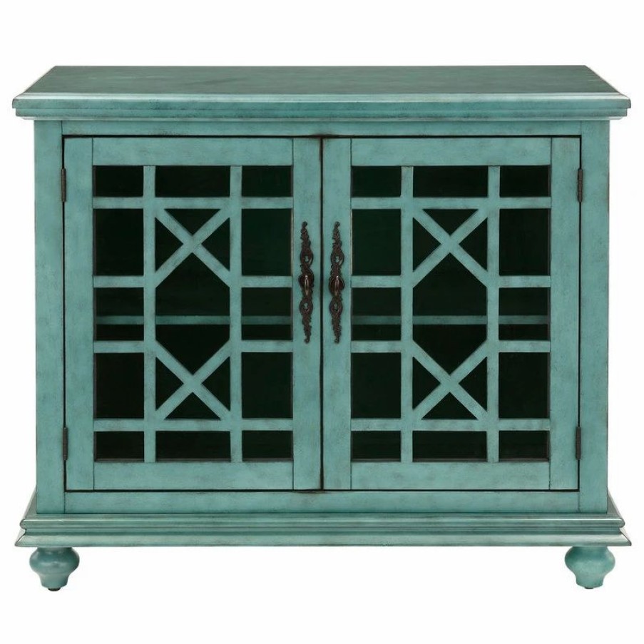 Accent Chests & Cabinets * | Martin Svensson Home Small Spaces Tv Stand, Antique Teal