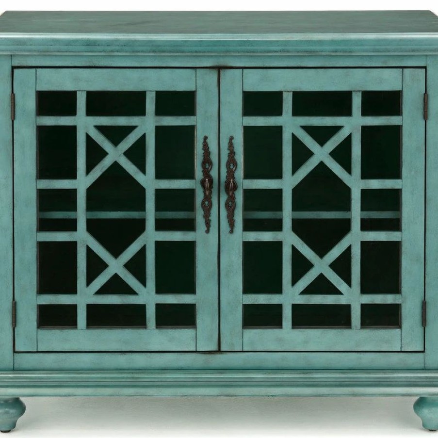 Accent Chests & Cabinets * | Martin Svensson Home Small Spaces Tv Stand, Antique Teal