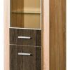 China Cabinets & Hutches * | Maxima House Carmelo Glass Cabinet, Arusha/Sonoma Oak