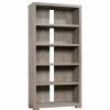 Shelving * | Sauder Manhattan Gate Modern 5-Shelf Wood Bookcase In Mystic Oak