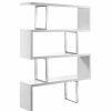 Shelving * | America Luxury Modern Contemporary Urban Bookcase Bookshelf Shelf Rack Stand, White, Wood Metal