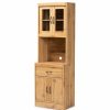 China Cabinets & Hutches * | Wholesale Interiors Laurana Modern Oak Brown Finished Wood Kitchen Cabinet And Hutch