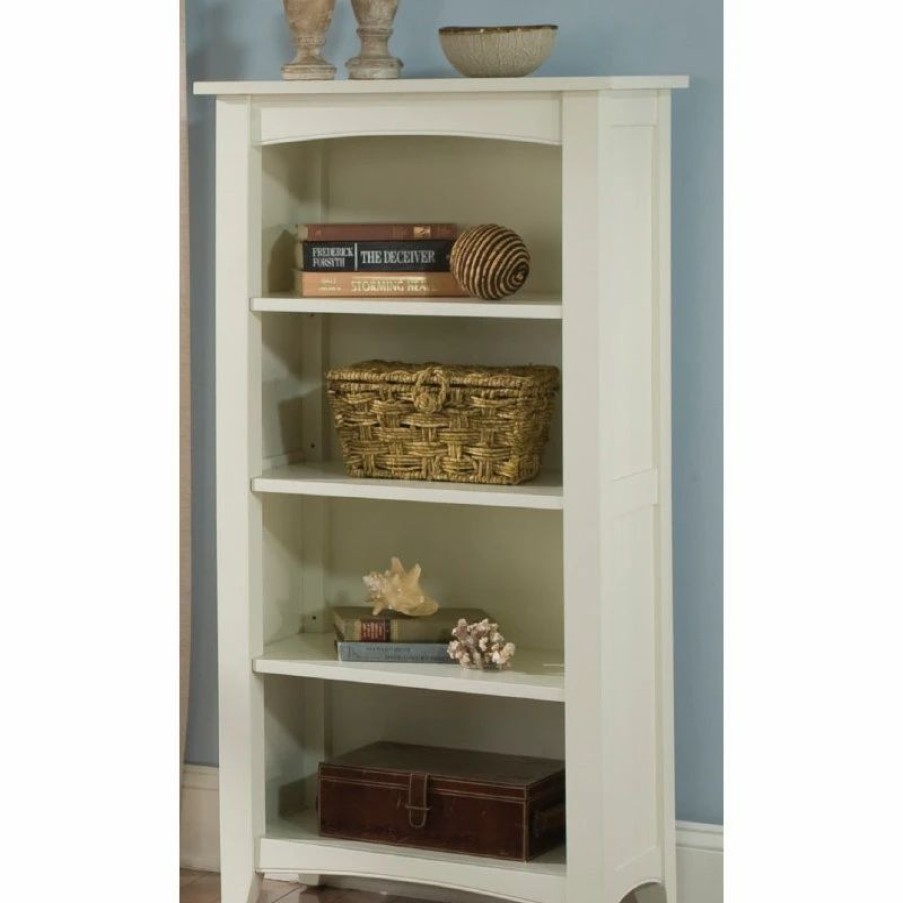 Shelving * | Bolton Furniture, Inc. Shaker Cottage 3-Shelf 48 Bookcase, Ivory