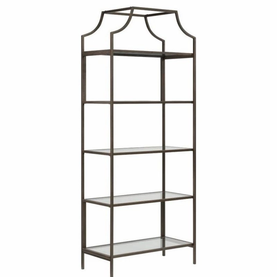 Shelving * | Home Square 2 Piece Bookcase Set In Bronze