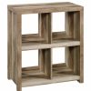 Shelving * | Sauder Homeplus 4 Cubby Bookcase In Lintel Oak