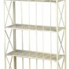 Shelving * | Pemberly Row 25.5 4 Tier Iron Bakers Rack In White