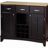 Buffets & Sideboards * | Homestyles Wood Top Large Buffet In Black