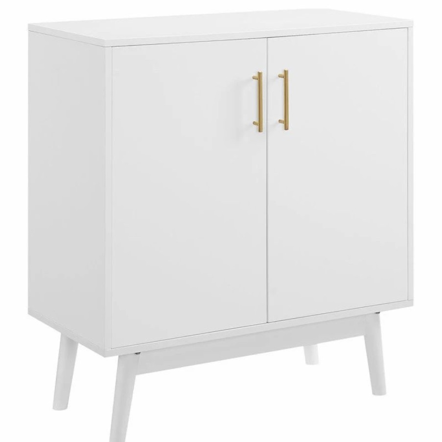 Accent Chests & Cabinets * | Walker Edison Bella 30 Mid Century Modern Accent Cabinet White