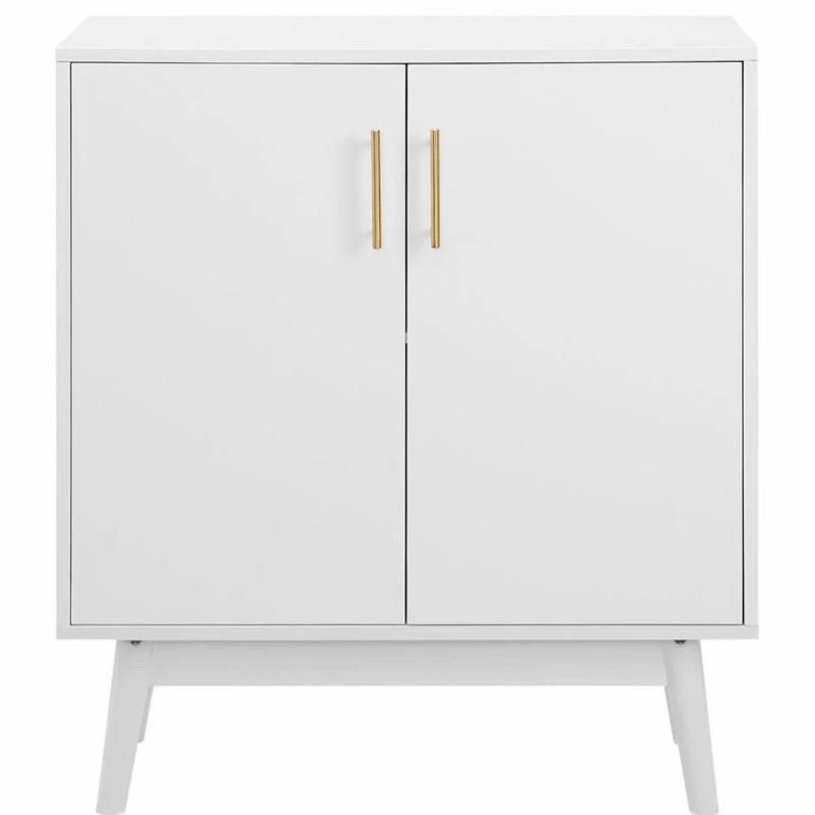 Accent Chests & Cabinets * | Walker Edison Bella 30 Mid Century Modern Accent Cabinet White