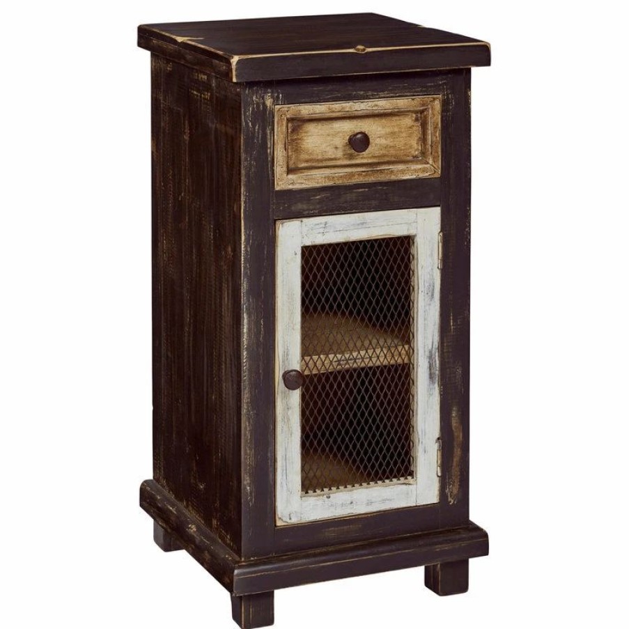 Accent Chests & Cabinets * | Progressive Furniture Stella Small Chairside Cabinet, Dark Chocolate Caramel