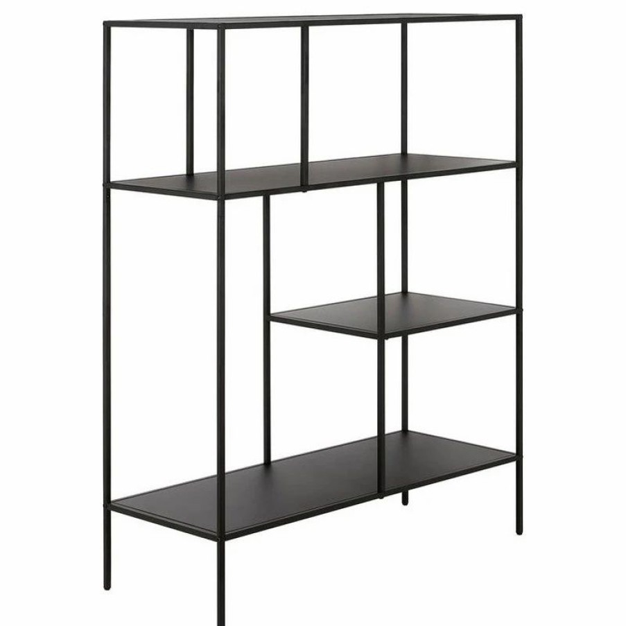 Shelving * | Henn&Hart 36 Blackened Bronze Metal Bookcase