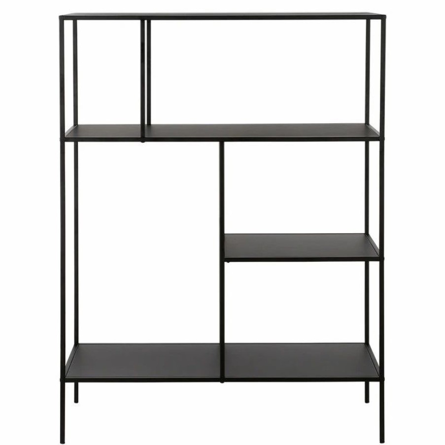 Shelving * | Henn&Hart 36 Blackened Bronze Metal Bookcase