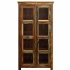 China Cabinets & Hutches * | Moti Beach Almirah Cabinet With Glass Doors