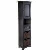 Shelving * | Winsome Wood Transitional Black Composite Wood Cabinet 20618