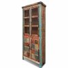 China Cabinets & Hutches * | Crafters And Weavers La Boca Solid Wood Carved Display China Cabinet, Bookcase