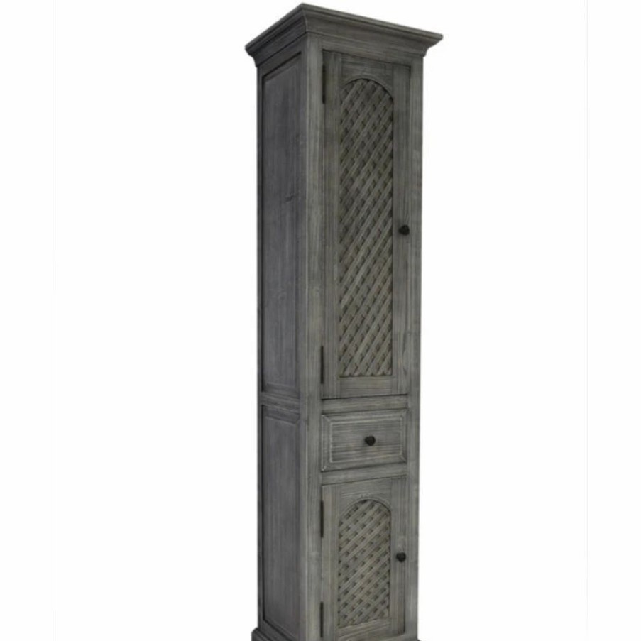 China Cabinets & Hutches * | Infurniture Inc., 79 Rustic Solid Fir Side Cabinet, Gray