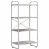 Shelving * | Pilaster Designs Liese White Transitional Freestanding 4 Tier Storage Organizer Unit