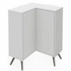 Accent Chests & Cabinets * | Bestar Small Space Krom Corner Storage Unit In White