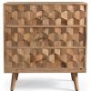 Accent Chests & Cabinets * | Gdfstudio Poppy Mid-Century Modern Handcrafted Mango Wood 3 Drawer Chest