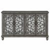 Buffets & Sideboards * | Coast To Coast Imports, Llc 4-Door Media Credenza, Hammond Gray Rub