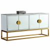 Buffets & Sideboards * | Meridian Furniture Marbella Sideboard/Buffet, Gold Base/Handles