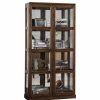 China Cabinets & Hutches * | Furniture Of America E-Commerce By Enitial Lab Transitional Wooden Curio Cabinet With Two Glass Doors And Four Shelves Oak