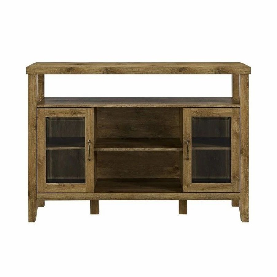 Buffets & Sideboards * | Walker Edison 52 Wood Console High Boy Buffet, Barnwood