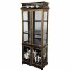 China Cabinets & Hutches * | Oriental Furniture Lacquer Curio Cabinet, Black Mother Of Pearl Ladies