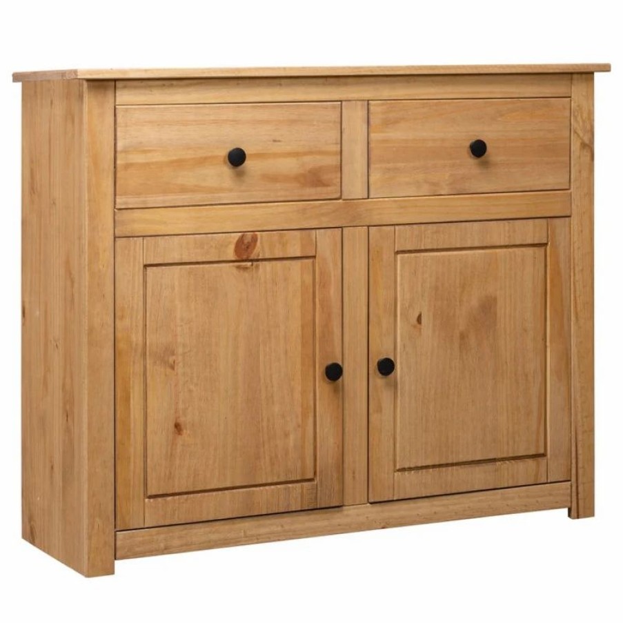 Buffets & Sideboards * | Vida Xl International B.V. Vidaxl Solid Wood Pine Sideboard Panama Range Storage Cabinet Chest Furniture