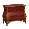 Accent Chests & Cabinets * | Home Fare Oxblood Red Two-Tone Wooden Bombay 3 Drawer Chest