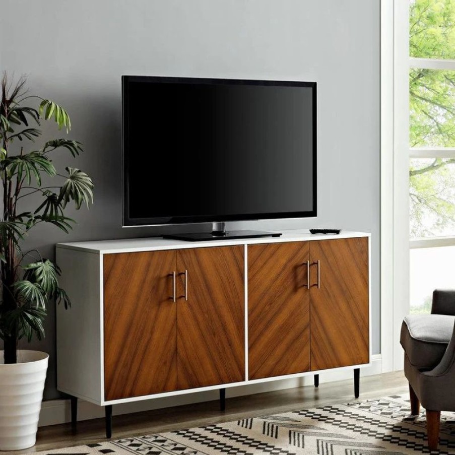 Buffets & Sideboards * | Walker Edison 58 2-Tone Modern Bookmatch Buffet