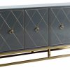 Buffets & Sideboards * | Best Master Furniture Senior Gold Plated Accent Sideboard, Gray