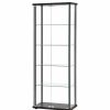 China Cabinets & Hutches * | Pemberly Row Traditional 5 Shelf Glass Curio Cabinet In Black