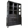 China Cabinets & Hutches * | Noir Colonial Hand Rubbed Black Hutch Garm119Hb