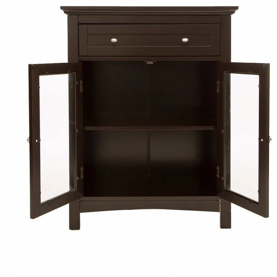 Accent Chests & Cabinets * | Glitzhome Wooden Storage Cabinet, 32.1