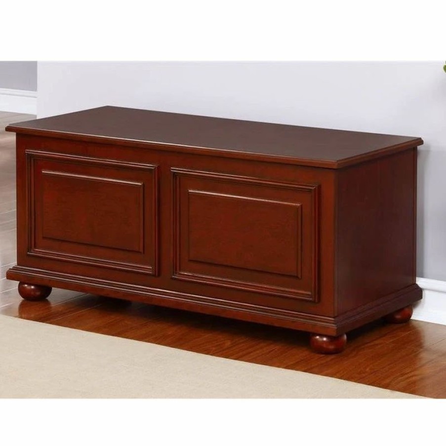 Accent Chests & Cabinets * | Powell Furniture Powell Chadwick Cedar Chest With Cherry Brown Finish 15A7025