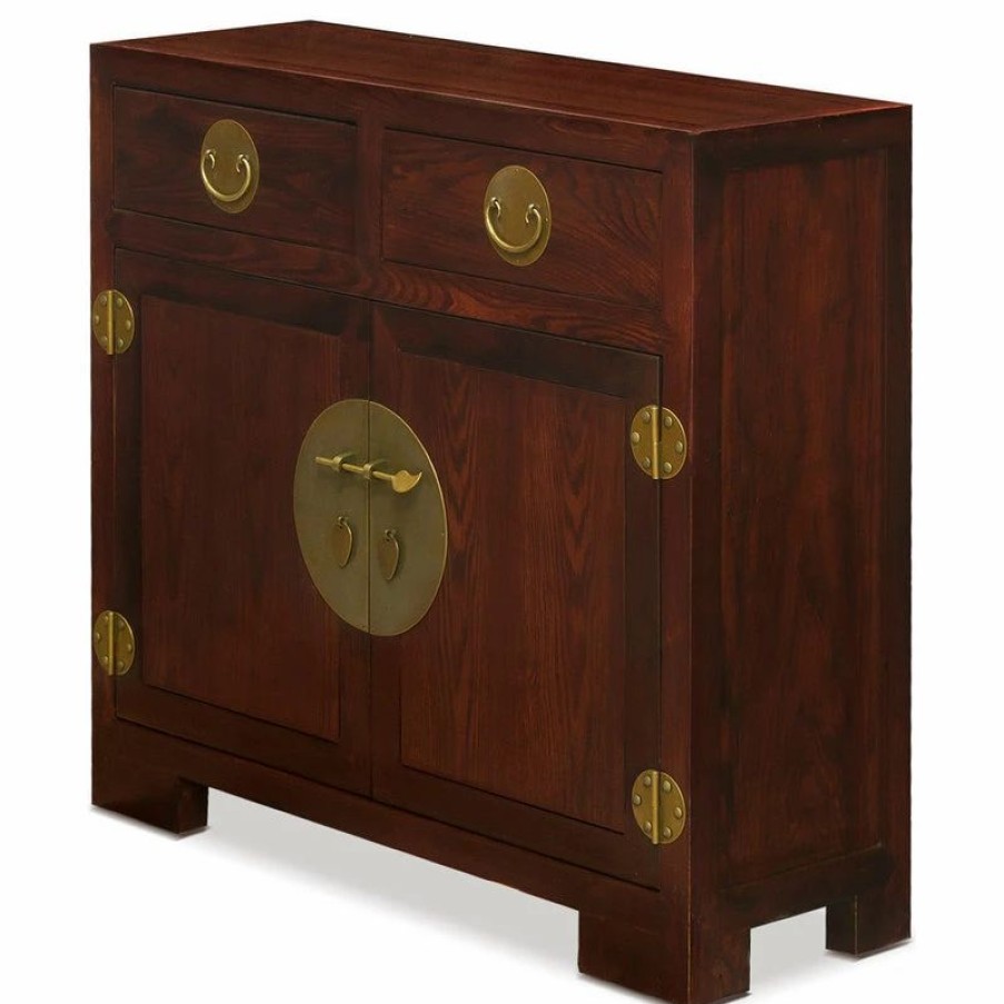 Accent Chests & Cabinets * | China Furniture And Arts Elmwood Ming Cabinet, Mahogany