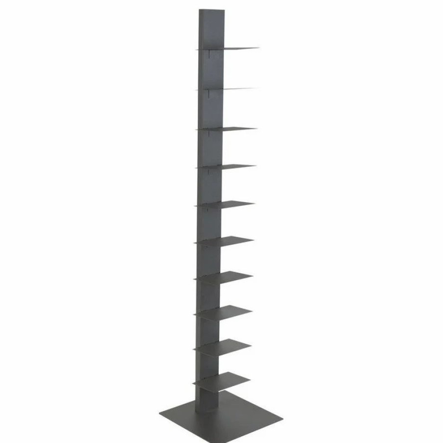 Shelving * | Euro Style Sapiens 60 Bookcase Tower, Anthracite