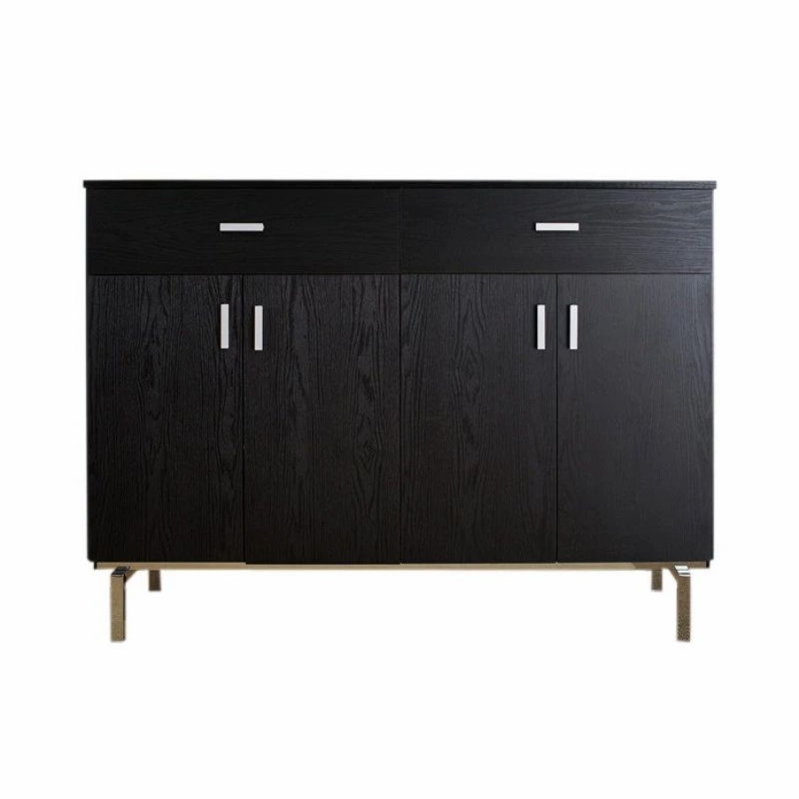 Buffets & Sideboards * | Furniture Of America E-Commerce By Enitial Lab Furniture Of America Perrin Contemporary Black Buffet/ Dining Server