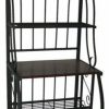 Shelving * | Boraam Industries, Inc. Boraam Valencia Metal Bakers Rack With Black Finish 12500