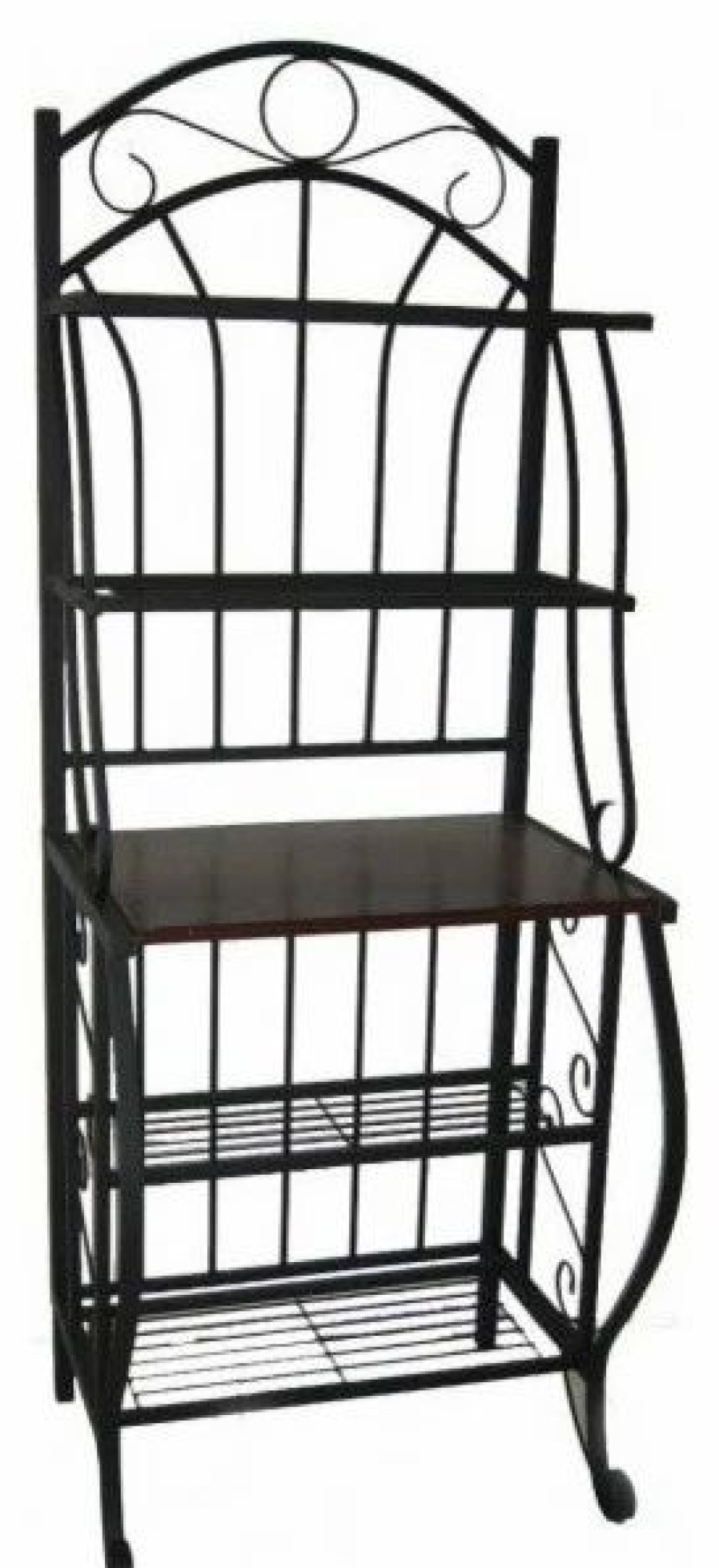 Shelving * | Boraam Industries, Inc. Boraam Valencia Metal Bakers Rack With Black Finish 12500