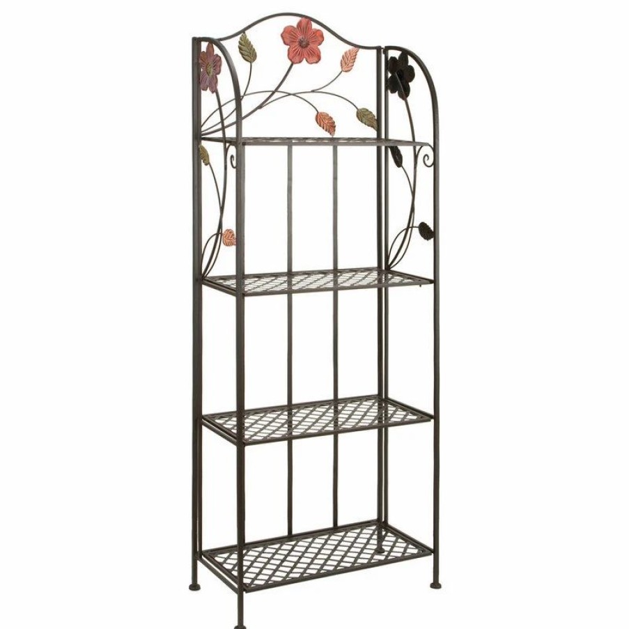 Shelving * | Brimfield & May Traditional Black Metal Bakers Rack 63065